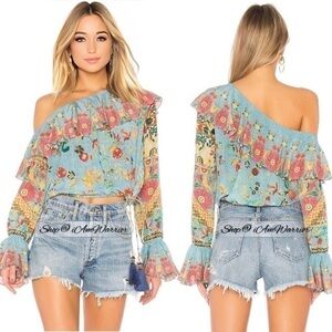 Hemant & Nandita NWT floral one shoulder crop top *shop@iamwarrior